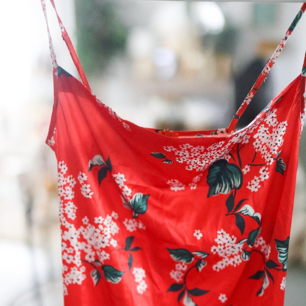 Red Floral Dress